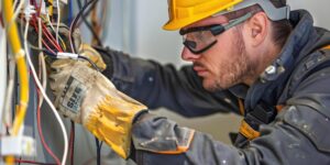 importance safety gear electrician working wiring concept safety gear electrician wiring importance workplace safety 918839 214528 1