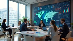 innovative office space with data display 1328214 6302