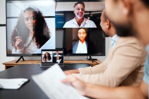 video call meeting planning with group business people boardroom virtual conference workshop management webinar strategy with corporate team office work 590464 194214