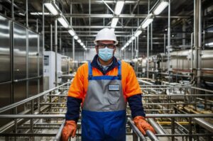 worker food processing factory with safety gear 198067 1187956