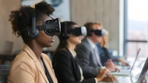 businesspeople using vr headsets office virtual training design projects showcase integration virtual reality technology 38013 11481 1